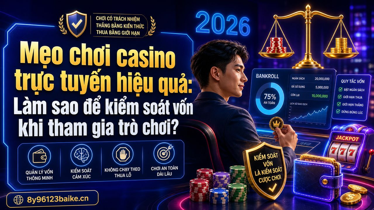 Mẹo chơi casino trực tuyến hiệu quả: Làm sao để kiểm soát vốn khi tham gia trò chơi?