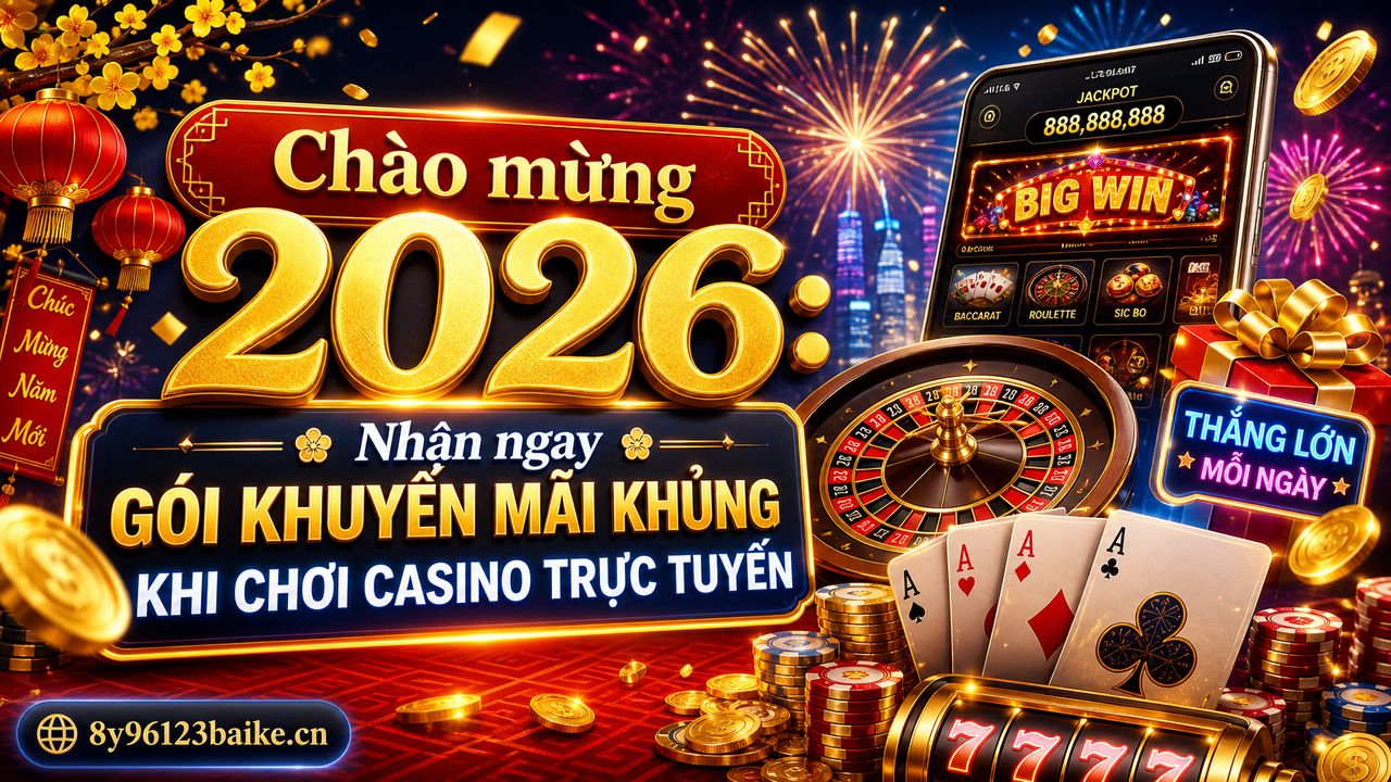 Chào mừng 2026: Nhận ngay gói khuyến mãi khủng khi chơi casino trực tuyến